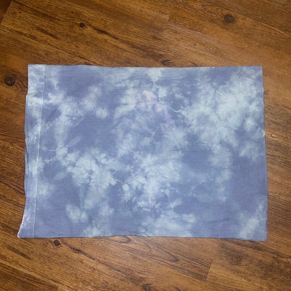 Upcycled Purple & Blue Tie-Dye Regular/ Full Size Pillowcase